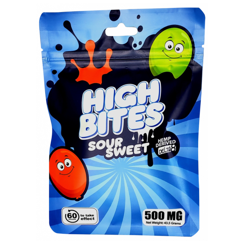 500MG Full Spectrum Delta-8 High Bites Sour Sweet (1 count)