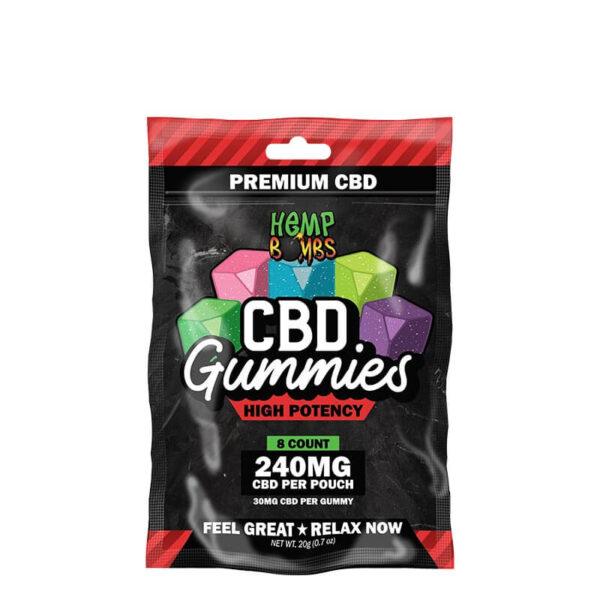 Hemp Bomb CBD High Potency 8-Gummies 240mg (1 count)