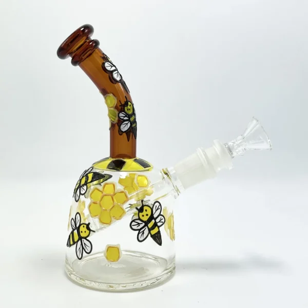 Honey Bee Design Water Pipe Bong 10”