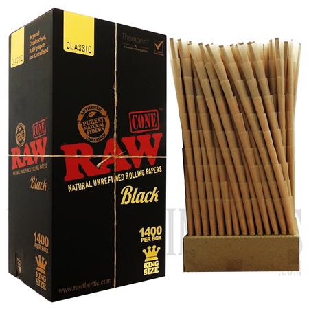 Raw Black Classic 1400 Cones King Size