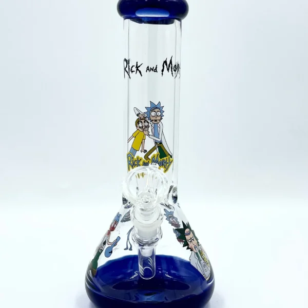 Rick & Morty Glass Beaker Water Pipe