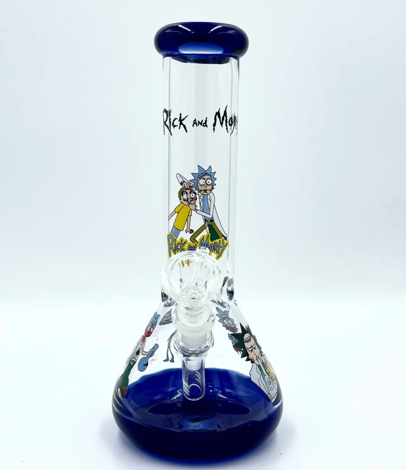 Rick & Morty Glass Beaker Water Pipe