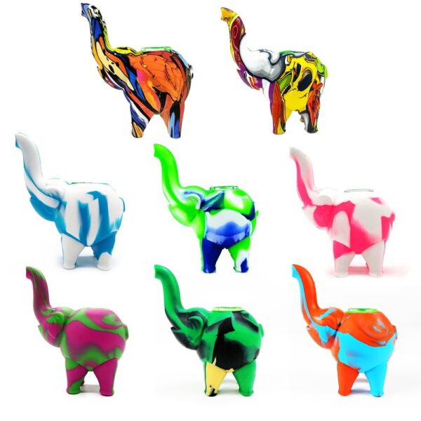 Silicone Elephant Pipe for Dry Herb