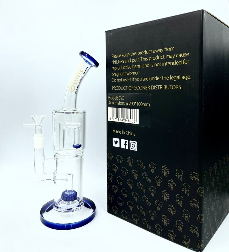 Stone Dual Chamber Perc Water Pipe Bong (1 count)