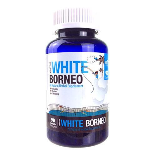 White Borneo Kratom Supplement Pills 90ct (1 bottle)