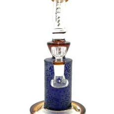 Gili Glass Beautiful Color Texture Design Single Perc 10” Water Pipe