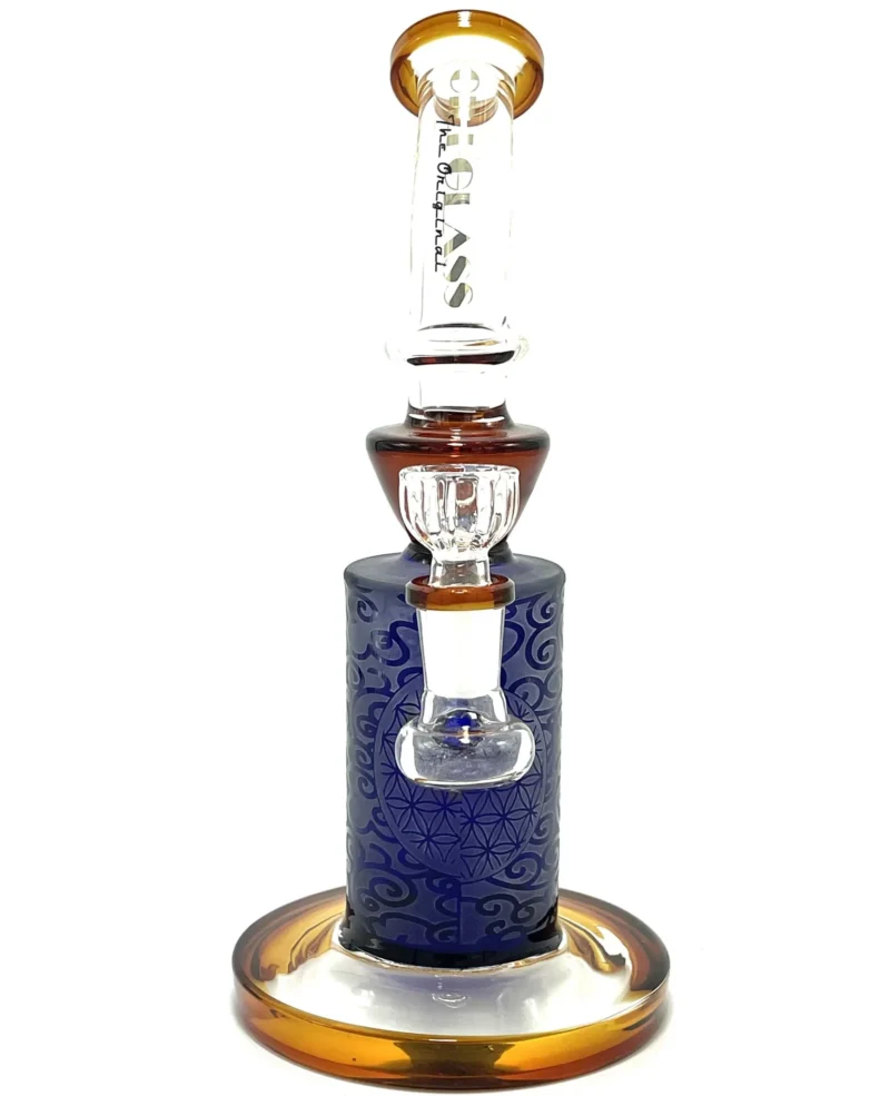 Gili Glass Beautiful Color Texture Design Single Perc 10” Water Pipe