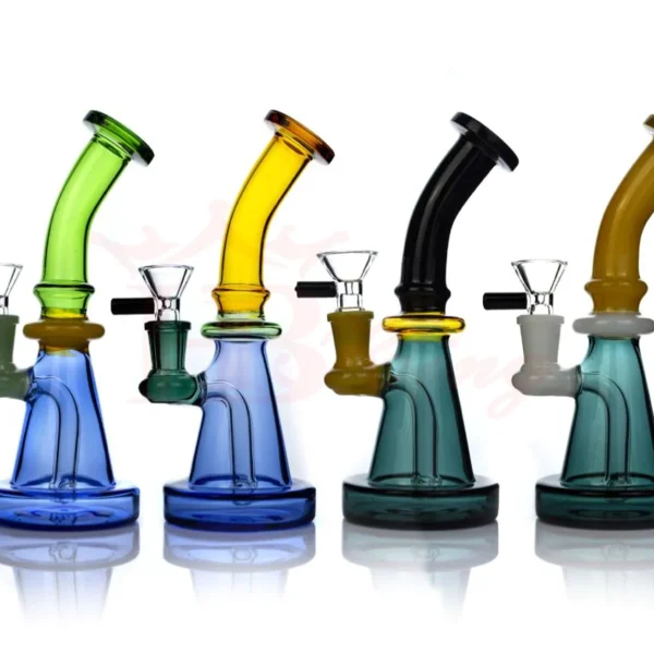 Multi Color Diffused Inline Recycler Water pipe