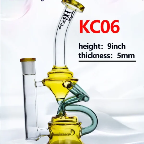 HBKing Multi Recycler with Inline Perc Glass Water Pipe