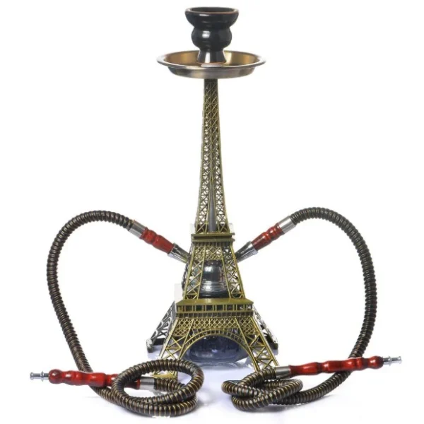 Hookah Eiffel Tower Metal Design Dual Hose