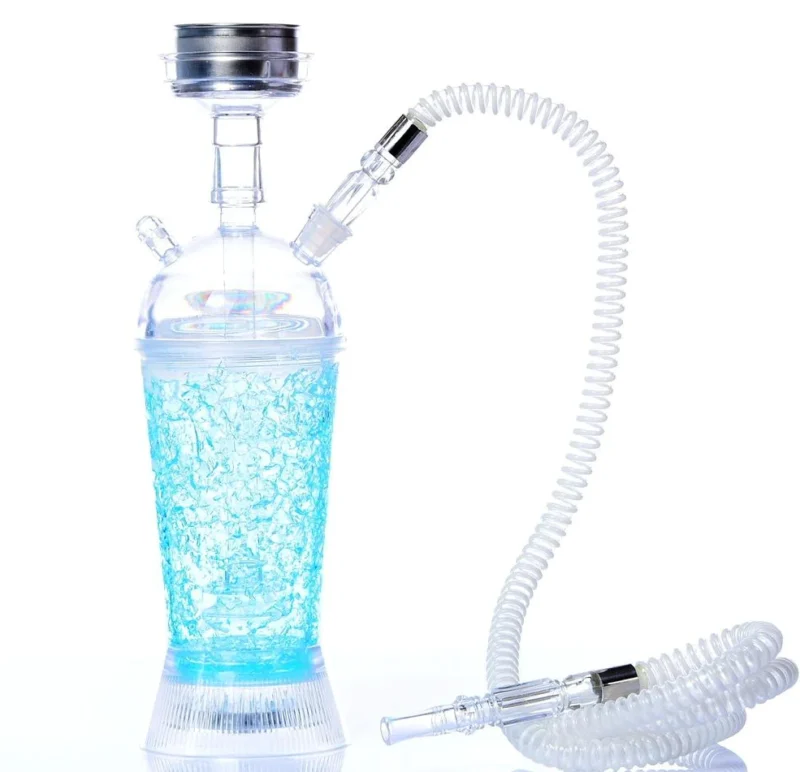 LED Hookah Water Pipe 11″ With 5ft pipe