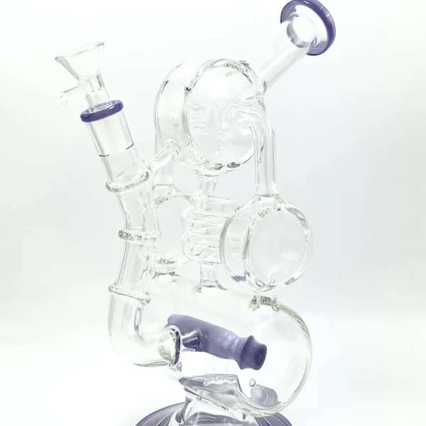 Stone Inline Perc Multi Recycler Heavy Bong Glass Water Pipe 12″