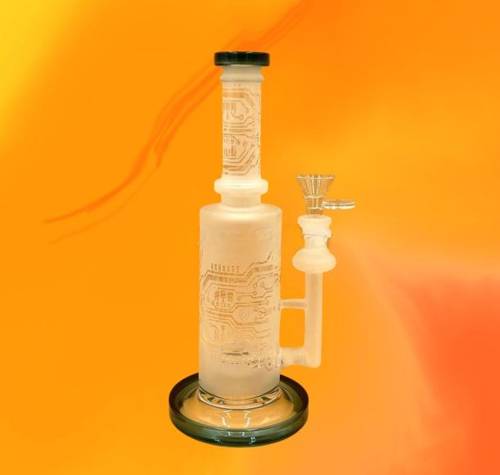 Stone Electroplated Circuit Texture Straight Bong