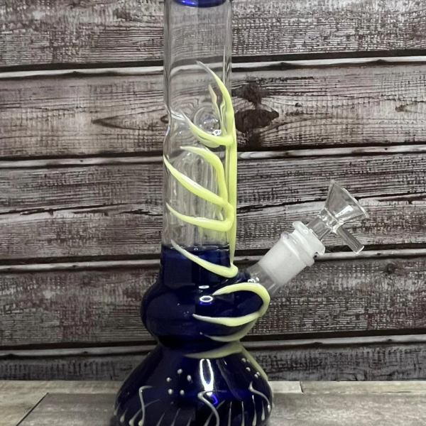 10.2“ Glass Hookahs Bong Glow in The Dark Glass Water Pipe