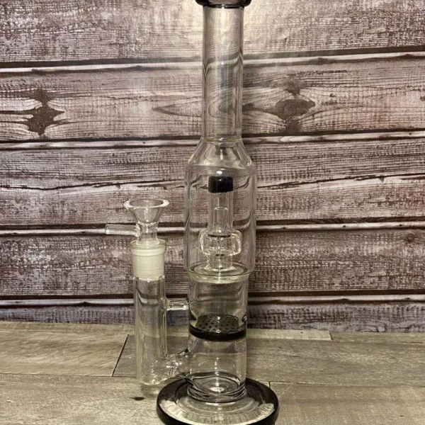 10.24”Honeycomb Filter Glass Bong Smoking Hookah Water Pipe