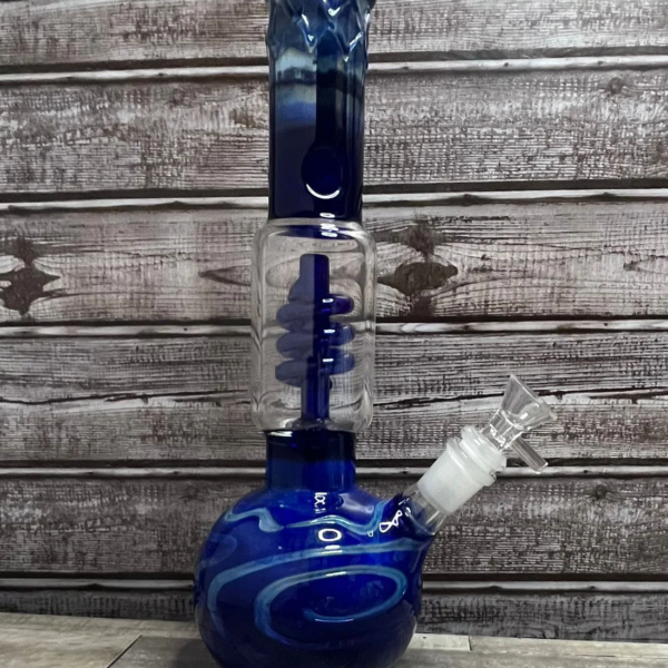 11.02″ Blue Skies Glass Bong Smoking Hookah Water Pipe