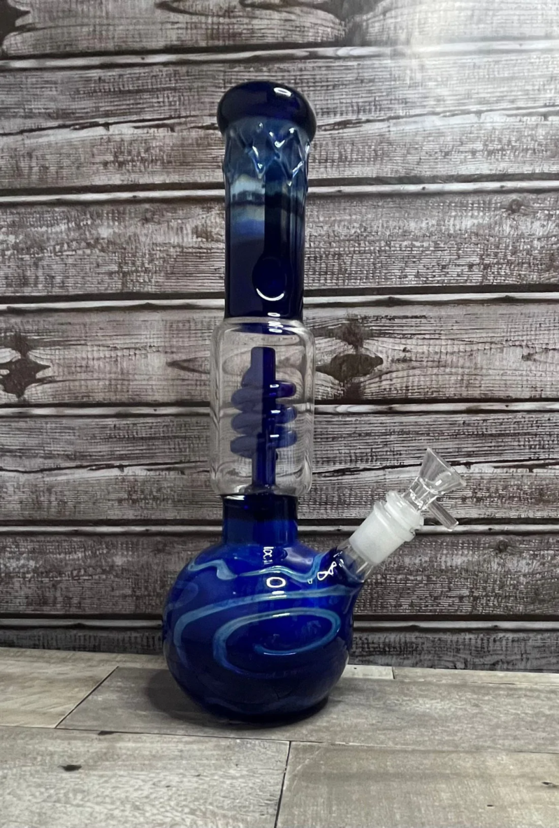 11.02″ Blue Skies Glass Bong Smoking Hookah Water Pipe