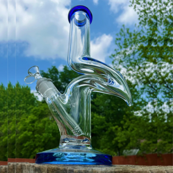 14″ Zong Glass Hookah Water Pipe Bong BlueD