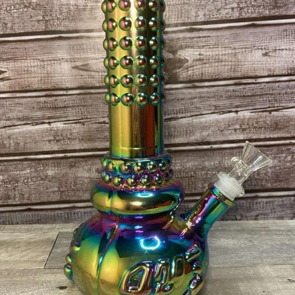 8.26” Colorful Glass Bong Smoking Hookah Water Pipe