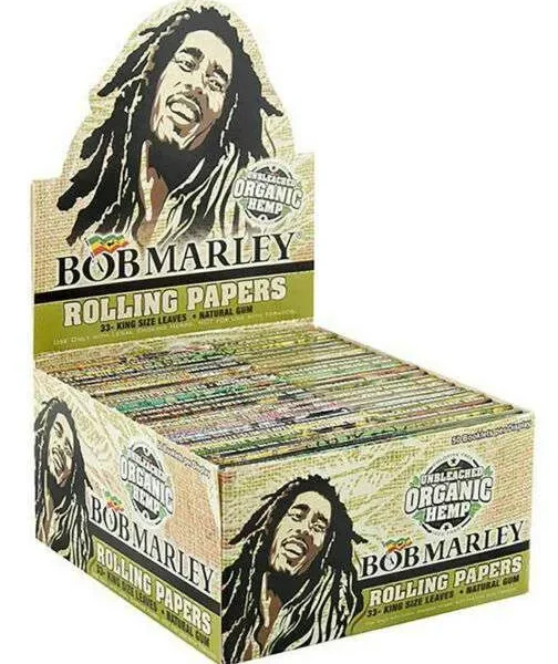 Bob Marley King Size Hemp Rolling Paper 50ct (1 box)