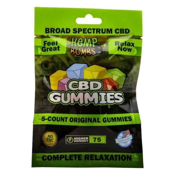 Sale! Hemp Bombs CBD 5-Gummies 75mg (1 pack)
