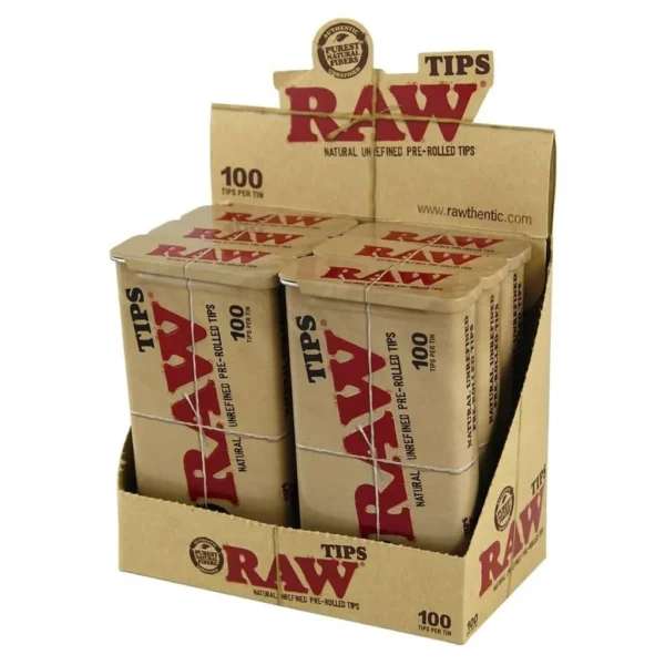 Raw Natural Unrefined Pre-Rolled Tips (1 Box)