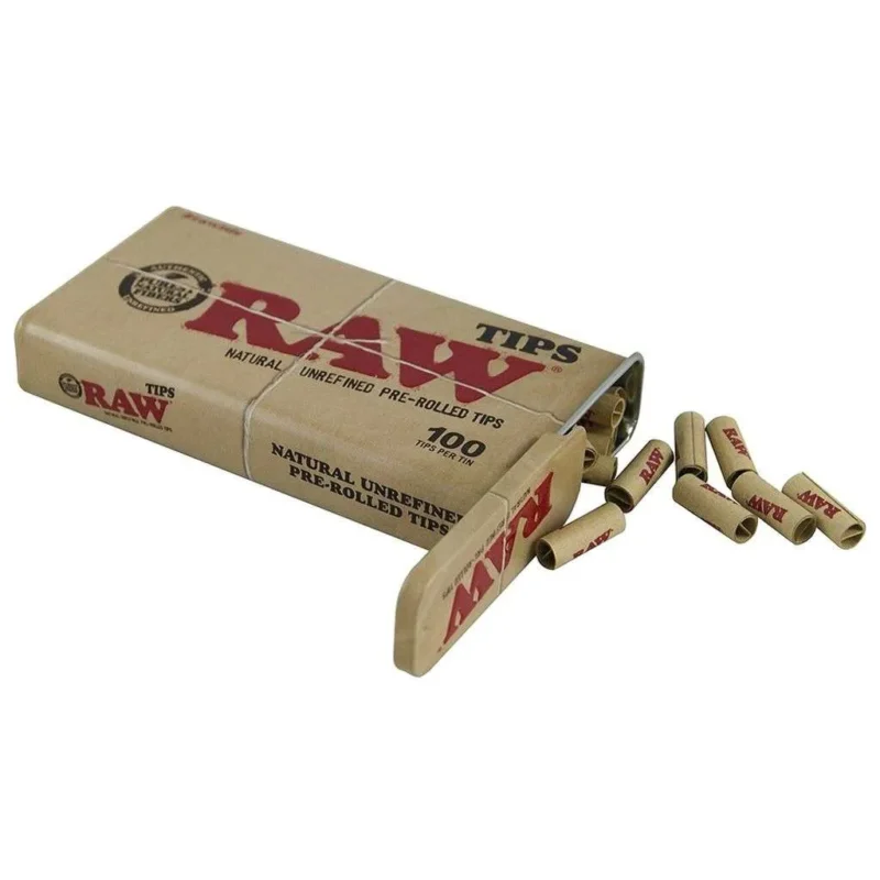 Raw Natural Unrefined Pre-Rolled Tips (1 Box)