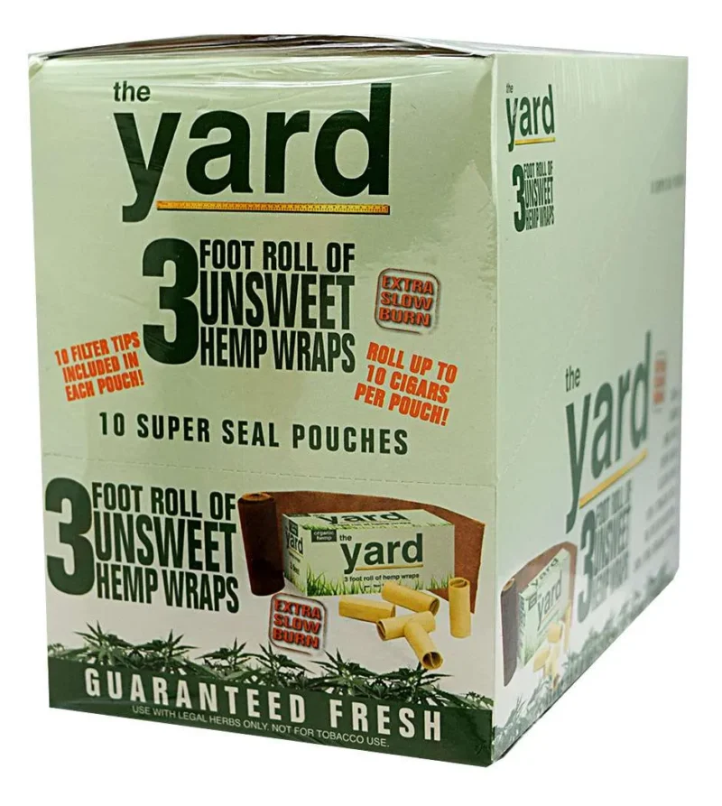 The Yard Unsweet Hemp Wraps 10ct (1 box)