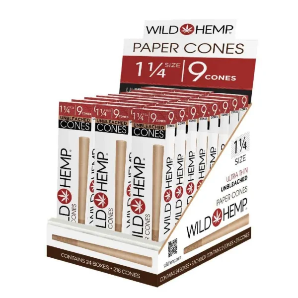 Wild Hemp Pre Rolled Cones 1¼ Ultra Thin (1 Box)