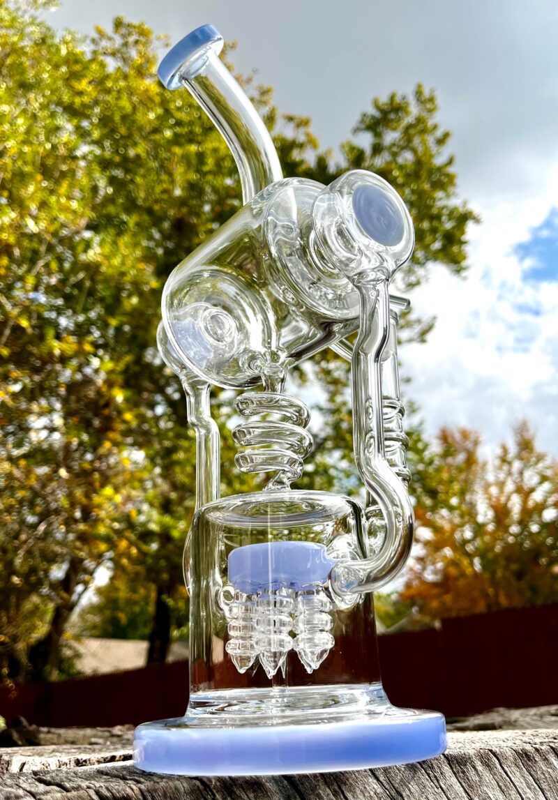 Recycler glass pipe