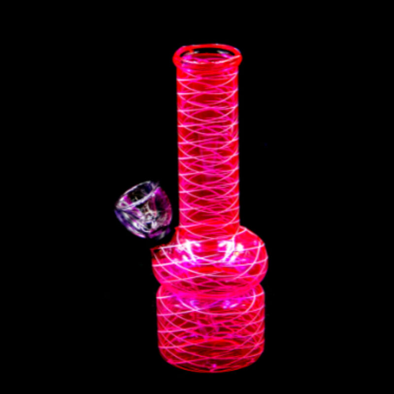 6" Inch Glass Hookah Water Pipe Bong Net Pink with Free Gift